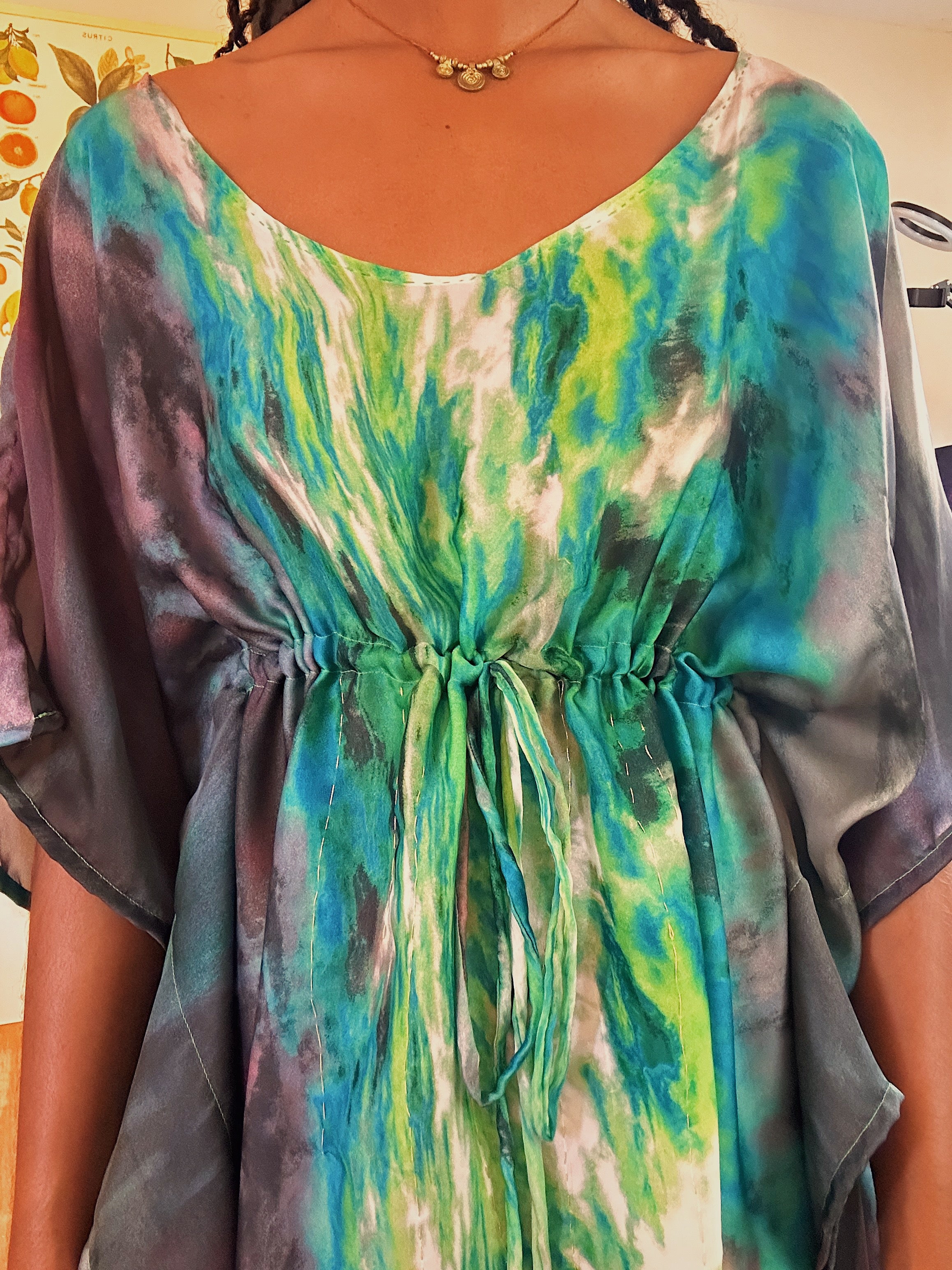 Psychedelic Silk Kaftan